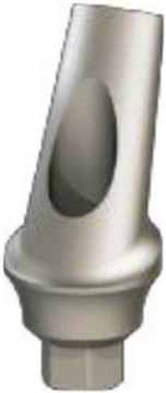 Concave anatomic angled abutment, 25°